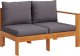 vidaXL Sofa ogrodowa z podłokietnikiem, 2-osobowa, drewno akacjowe 2