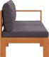vidaXL Sofa ogrodowa z podłokietnikiem, 2-osobowa, drewno akacjowe 5