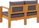 vidaXL Sofa ogrodowa z podłokietnikiem, 2-osobowa, drewno akacjowe 6