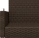 vidaXL Ławka bujana, brązowa, 119x56x48 cm, polirattan 8