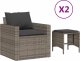 vidaXL 4-cz. zestaw wypoczynkowy do ogrodu, poduszki, szary, rattan PE 1