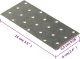 vidaXL Płytki perforowane, 40 szt., 2 mm, 140x60 mm, stal ocynkowana 5