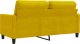 vidaXL Sofa 2-osobowa, żółta, 140 cm, tapicerowana aksamitem 6
