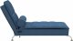 vidaXL Szezlong masujący z wałkiem, niebieski, tapicerowany tkaniną 5