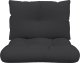 vidaXL Poduszki na sofę z palet, 2 szt., czarne, tkanina 5