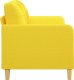 vidaXL Sofa 2-osobowa, jasnożółta, 140 cm, tapicerowana tkaniną 4