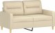 vidaXL 2-osobowa sofa, kremowa, 120 cm, tapicerowana tkaniną 2
