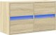 Listwa zasilająca vidaXL Ścienna szafka TV z LED, dąb sonoma, 80x31x45 cm 3