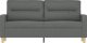 vidaXL vidaXL Sofa 2-osobowa, ciemnoszara, 140 cm, tapicerowana tkaniną 3