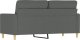 vidaXL vidaXL Sofa 2-osobowa, ciemnoszara, 140 cm, tapicerowana tkaniną 5