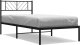 vidaXL vidaXL Metalowa rama łóżka z wezgłowiem, czarna, 107x203 cm 2