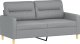 vidaXL vidaXL Sofa 2-osobowa, jasnoszara, 140 cm, tapicerowana tkaniną 2