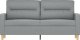 vidaXL vidaXL Sofa 2-osobowa, jasnoszara, 140 cm, tapicerowana tkaniną 3