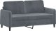 vidaXL Sofa 2-osobowa, ciemnoszary, 140 cm, tapicerowana aksamitem 2