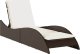 vidaXL vidaXL Leżanka z poduszką, brązowa, 60x205x73, polirattan 2