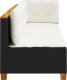 vidaXL vidaXL Sofa ogrodowa z poduszkami, 3-osobowa, czarna, polirattan 4