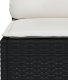 vidaXL vidaXL Sofa ogrodowa z poduszkami, 3-osobowa, czarna, polirattan 6