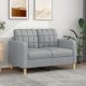vidaXL vidaXL Sofa 2-osobowa, jasnoszara, 120 cm, tapicerowana tkaniną 1