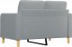 vidaXL vidaXL Sofa 2-osobowa, jasnoszara, 120 cm, tapicerowana tkaniną 5