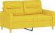 vidaXL vidaXL Sofa 2-osobowa, jasnożółta, 120 cm, tapicerowana tkaniną 2