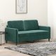 vidaXL vidaXL Sofa 2-osobowa, ciemnozielona, 140 cm, tapicerowana aksamitem 1