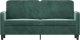 vidaXL vidaXL Sofa 2-osobowa, ciemnozielona, 140 cm, tapicerowana aksamitem 3
