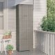 Szafa ogrodowa vidaXL Szafka ogrodowa, szara, 59x40x180 cm, rattan PE 1