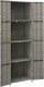 Szafa ogrodowa vidaXL Szafka ogrodowa, szara, 59x40x180 cm, rattan PE 3