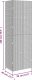 Szafa ogrodowa vidaXL Szafka ogrodowa, szara, 59x40x180 cm, rattan PE 8