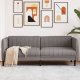 vidaXL vidaXL Sofa 3-osobowa, kolor taupe, tapicerowana tkaniną 1