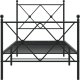 vidaXL vidaXL Metalowa rama łóżka z wezgłowiem i zanóżkiem, czarna, 80x200 cm 4