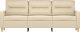 vidaXL 3-osobowa sofa, kremowa, 180 cm, tapicerowana tkaniną 3
