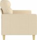 vidaXL 3-osobowa sofa, kremowa, 180 cm, tapicerowana tkaniną 4