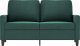 vidaXL vidaXL Sofa 2-osobowa, ciemnozielona, 120 cm, tapicerowana aksamitem 3