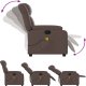 vidaXL vidaXL Rozkładany fotel masujący, brązowy, obity sztuczną skórą 5