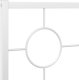 vidaXL vidaXL Metalowe wezgłowie, białe, 200 cm 5