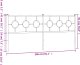 vidaXL vidaXL Metalowe wezgłowie, białe, 200 cm 6