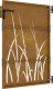 vidaXL vidaXL Furtka ogrodowa, 85x150 cm, stal kortenowska, motyw trawy 6