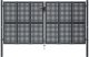 vidaXL vidaXL Brama ogrodowa, antracytowa, 300x200 cm, stal 3