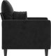 vidaXL vidaXL Fotel, czarny, 60 cm, obity aksamitem 3