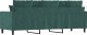 vidaXL vidaXL Sofa 3-osobowa, ciemnozielony, 180 cm, obita aksamitem 5