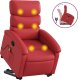 vidaXL Podnoszony fotel masujący, rozkładany, czerwony 2