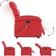 vidaXL Podnoszony fotel masujący, rozkładany, czerwony 6