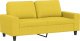 vidaXL vidaXL Sofa 2-osobowa, jasnożółta, 140 cm, tapicerowana tkaniną 2