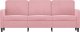 vidaXL vidaXL Sofa 3-osobowa, różowa, 180 cm, obita aksamitem 3
