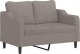 vidaXL vidaXL Sofa 2-osobowa, kolor taupe, 140 cm, tapicerowana tkaniną 2