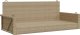 vidaXL vidaXL Ławka bujana, beżowa, 119x56x48 cm, polirattan 2