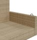 vidaXL vidaXL Ławka bujana, beżowa, 119x56x48 cm, polirattan 7