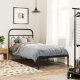 vidaXL vidaXL Metalowe wezgłowie, czarne, 90 cm 3