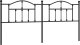 vidaXL vidaXL Metalowe wezgłowie, czarne, 200 cm 1